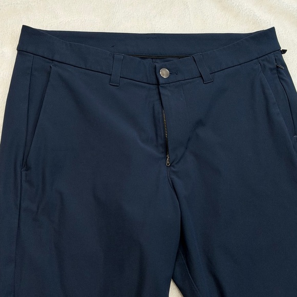 Lululemon Men's 33” Commission Pant Slim Warpstreme True Navy Stretch Chino ABC - Picture 4 of 9